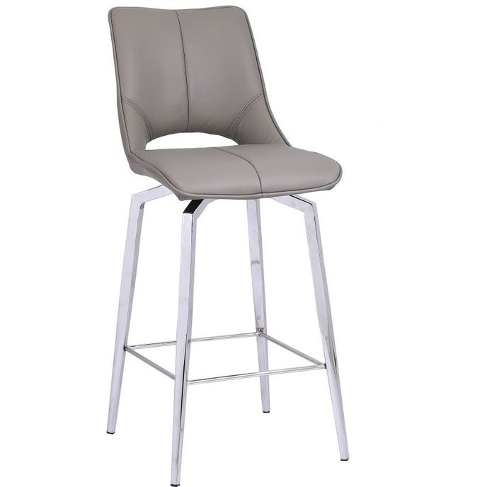 Taupe Bar Stool angled image of the stool on a white background