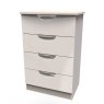 Carrie 4 Drawer Midi Chest angled image of the chest on a white background