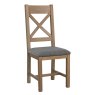 Heritage Cross Back Dining Chair in Grey Check