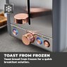 Tower Tower Cavaletto 2 Slice Toaster Grey