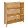 Ercol Bosco Low Bookcase angled view. Aldiss of Norfolk