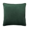 Wisteria Printed Velvet Cushion Emerald Back View