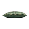 Wisteria Printed Velvet Cushion Emerald Side View