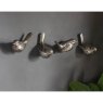 Gallery Direct Gallery Direct Birdie Wall Hooks Set of 4 Silver