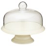Classic Collection Ceramic Cake Stand with Glass Dome