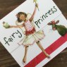 Alex Clark Fairy Princess Magnetic Notepad close up front cover on a wooden table