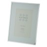 Sixtrees Park Lane Silver Plated Photo Frame with Soft White Mount side view on a white background