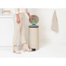 NewIcon Pedal Bin Soft Beige Lifestyle In Use