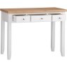 Derwent White Dressing Table side angle of the dressing table with drawers open on a white background