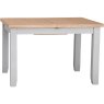 Derwent Grey 1.2m Table and 4 Fabric Ladder Back Chairs regular length of the table on a white background