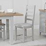 Derwent Grey 1.2m Table and 4 Fabric Ladder Back Chairs lifestyle image of the chair
