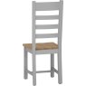 Derwent Grey Wooden Ladder Back Chair back angle of the chair on a white background