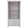 Derwent Grey Large Bookcase front angle of the bookcase on a white background