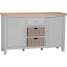 Derwent Grey Large Sideboard front angle of the sideboard on a white background