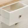 Silverdale Painted 3 Over 4 Chest of Drawers close up of open drawer