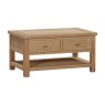 Silverdale Coffee Table With 2 Drawers angled view
