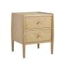 Ercol Winslow 2 Drawer Bedside Chest side angle on a white background