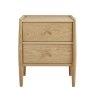 Ercol Winslow 2 Drawer Bedside Chest front view of the chest on a white background