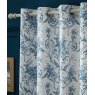 Laura Ashley Tuileries Midnight Ready Made Curtains close up lifestyle image of the curtains and curtain holes