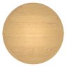 Warwick Oak Round Crown Dining Table birds eye view of the table top on a white background