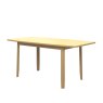 Warwick Oak Small Rectangle Dining Table on Legs side angle of the table on a white background