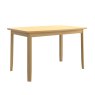 Warwick Oak Large Rectangle Dining Table on Legs side angle of the table on a white background