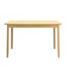 Warwick Oak Large Rectangle Dining Table on Legs front view of the table on a white background