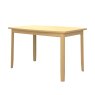 Warwick Oak Large Rectangle Dining Table on Legs side angle of the table on a white background