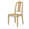 Warwick Oak Slat Back Dining Chair Pair other side angle of the chair on a white background