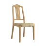 Warwick Oak Slat Back Dining Chair Pair side angle of the chair on a white background