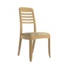 Warwick Oak Ladder Back Dining Chair Pair side angle of the chair on a white background