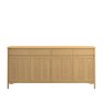 Warwick Oak 4 Door Sideboard front view of the sideboard on a white background