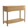 Warwick Oak Large Console Table other side angle of the table on a white background