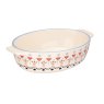 Cath Kidston Painted Table Ceramic 28cm Oval Roasting Dish angled image of the dish on a white background