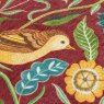 Evans Lichfield Hawthorn Birds Cushion Burgundy Detail