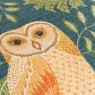 Evans Lichfield Hawthorn Owls Cushion Teal detail