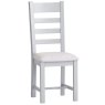 Derwent Grey Ladder Back Fabric Seat Chair