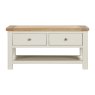 Silverdale Painted Coffee Table With 2 Drawers front on a white background