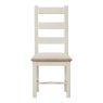 Silverdale Painted Ladder Back Fabric Set Chair front on a white background