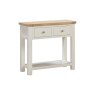 Silverdale Painted Console Table with 2 Drawers angled on a white background