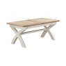 Silverdale Painted Cross Leg Extendable Table angled on a white background