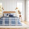Helena Springfield Brushed Check Blue Duvet Cover Set front on lifestyle image of the bedding'