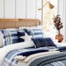 Helena Springfield Brushed Check Blue Duvet Cover Set close up lifestyle image of the bedding