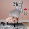 Evie Blush Botanical Fabric Accent Chair lifestyle image of the chair