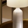 Venus Blue and Grey Ombre Ceramic Table Lamp lifestyle image close up to the lamp