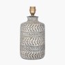 Atouk Textured Stoneware Lamp with Natural Linen Shade image of the lamp on a white background