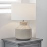 Nora Cream Crackle Effect Table Lamp lifestyle image of the lamp