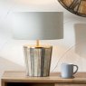 Kerala Distressed Sage Wood Tall Table Lamp lifestyle image of the lamp