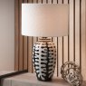 Elkorn Black And White Tall Coral Ceramic Table Lamp lifestyle image of the lamp