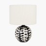 Elkorn Black And White Coral Ceramic Table Lamp image of the lamp on a white background